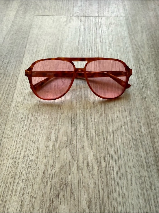 Otra Accessories - otra stevie brown tortoise pink lens classic aviator sunglasses eyewear NEW
